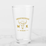 Monograma de Groomsmen Personalizado de Cowboy Occ<br><div class="desc">Regalos personalizados para los padrinos con tema de vaquero del oeste. Decorada con gorra de vaquero con letra occidental vintage. El texto y el color de fondo son editables utilizando la herramienta de diseño para que se ajuste a su ocasión. Obtén este regalo de personalizar para boda, despedida de soltero,...</div>
