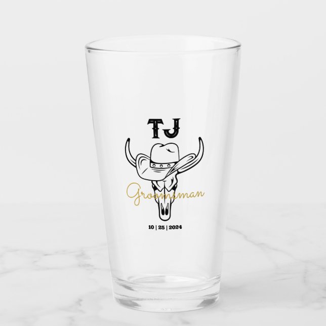 Monograma de Groomsmen personalizado del país (Anverso)
