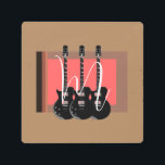 Monograma de guitarra eléctrica de arte pop inicia<br><div class="desc">Instrumentos musicales Diseños gráficos Ilustraciones</div>