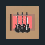 Monograma de guitarra eléctrica de arte pop inicia<br><div class="desc">Instrumentos musicales Diseños gráficos Ilustraciones</div>