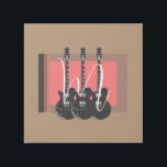 Monograma de guitarra eléctrica de arte pop inicia<br><div class="desc">Instrumentos musicales Diseños gráficos Ilustraciones</div>