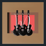 Monograma de guitarra eléctrica de arte pop inicia<br><div class="desc">Instrumentos musicales Diseños gráficos Ilustraciones</div>