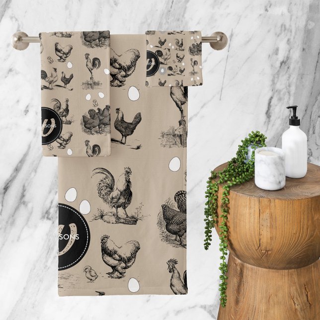 Monograma de huevo de gallo de pollo de campo vint (Subido por el creador)