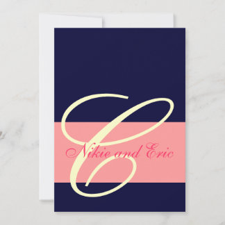 Monograma de invitación a bodas Rosa, Marina de Ma