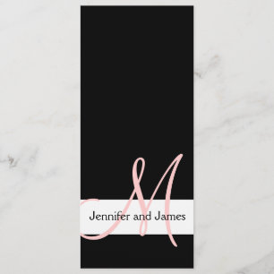Monograma de invitación a la boda moderna  Rosa ne
