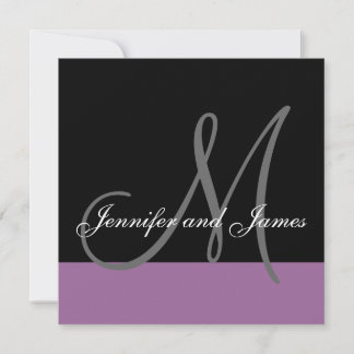 Monograma de invitación de boda personalizada Nomb
