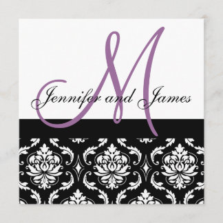 Monograma de invitación de matrimonio Nombre de Da