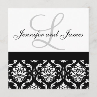 Monograma de invitación de matrimonio Nombres de D