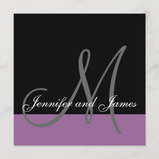 Monograma de invitación de matrimonio personalizad