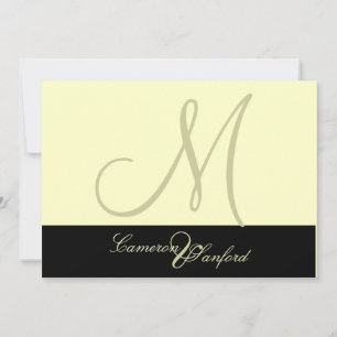 Monograma de invitaciones de boda personalizadas