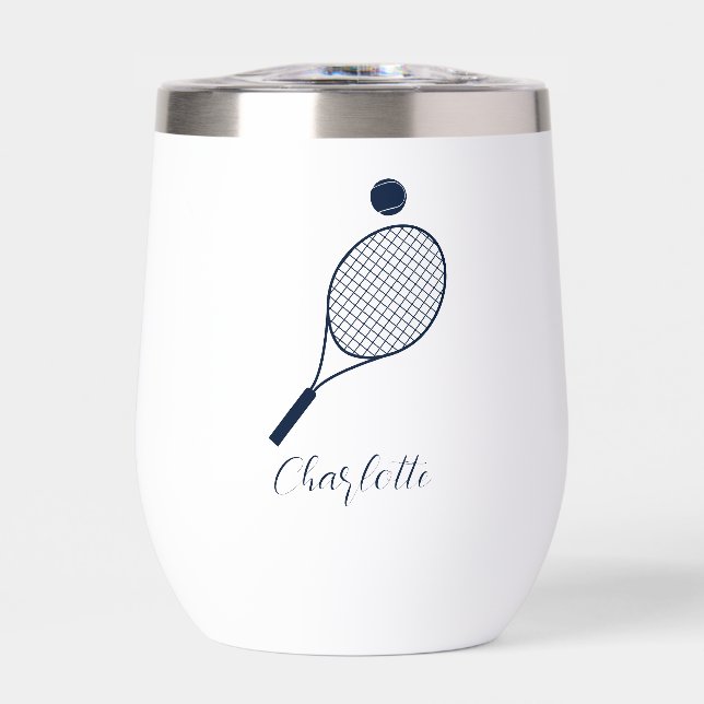 Monograma de jugador de tenis con guión elegante p (Frente)