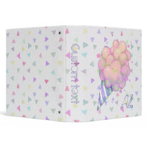 Monograma de la acuarela del caramelo de algodón