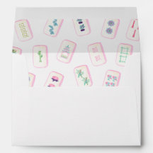 Monograma de la acuarela Pastel Mahjong Tiles