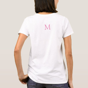 Monograma de la camiseta de diseño trasero de ropa