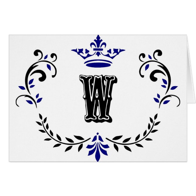 Monograma de la corona "W" (Anverso (Horizontal))