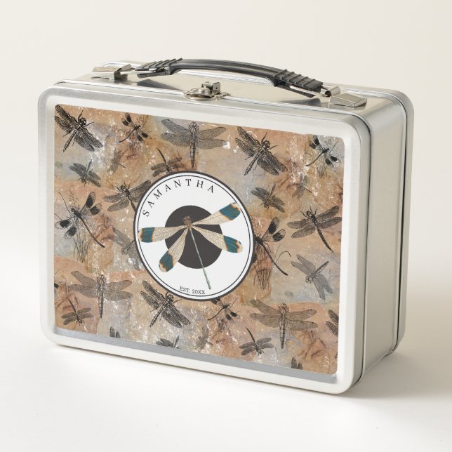 Monograma de la entomología alterada de la libélul (Anverso)