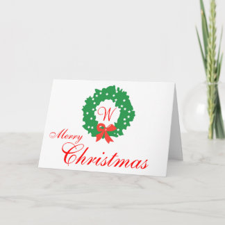 Monograma de la Guerra Verde Roja Feliz Navidad