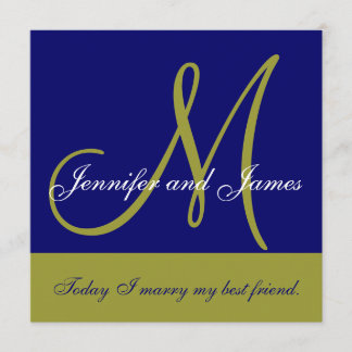 Monograma de la invitación de la boda que dice a