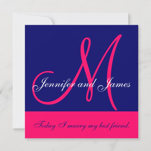 Monograma de la invitación de la boda que dice a (Anverso)