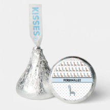 Monograma de la jirafa azul del bebé