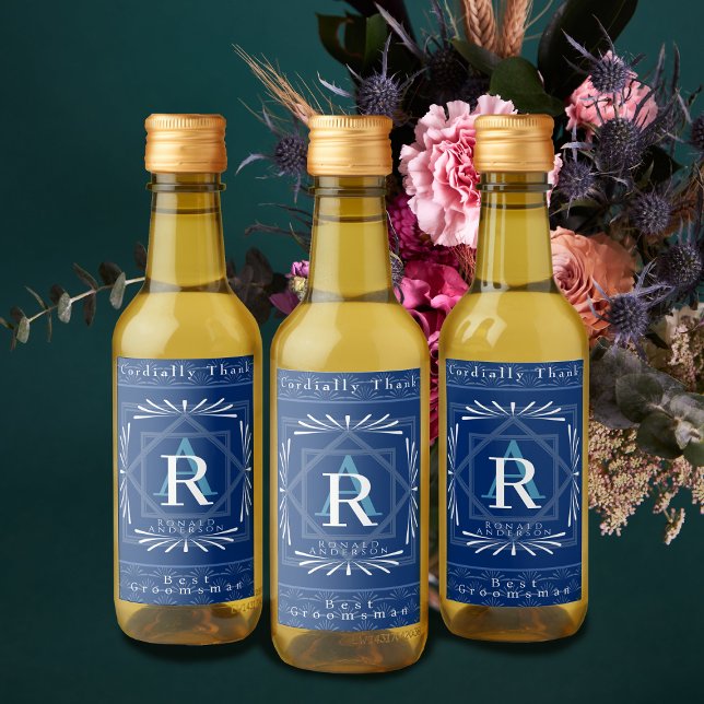 Monograma de la marina de marco elegante (Modern stylish Monogram Design. )