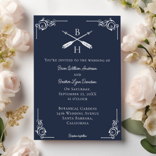 Monograma de la Marina y Invitación a la boda de l
