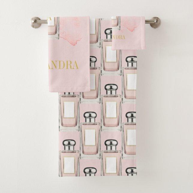 Monograma de la Moda del frasco de Perfume Rosa (In situ)