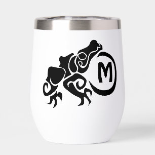 Monograma de la rana tribal Wick