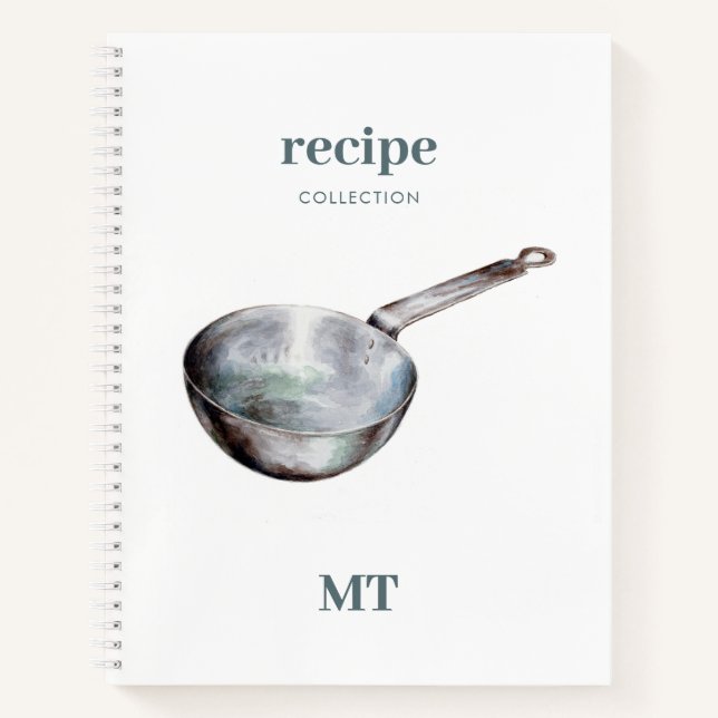 Monograma de libro de cocina de pizarra de cosecha (Anverso)