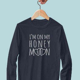 Monograma de luna de miel camiseta de pareja de pa