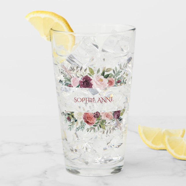 Monograma de marco de flores de marfil de Rubor en (Anverso (hielo))