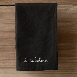 Monograma de moda | Nombre de guión negro moderno