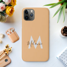 Monograma de naranja moderno Minimalista neutro