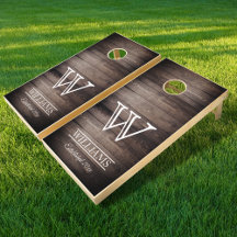 Monograma de nombre de familia de campo rústico de