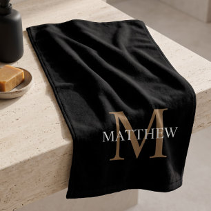 Monograma de nombre personalizado negro