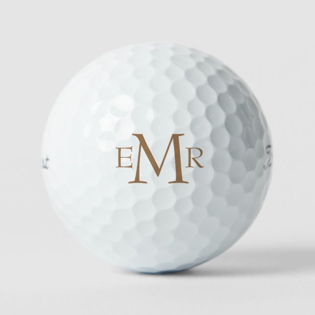 Monograma de oro personalizado Titleist VI Bolas d (Anverso)