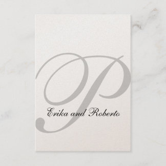 Monograma de papel de champán metálico RSVP Boda