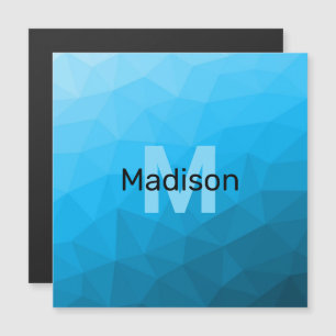 Monograma de patrón de malla geométrica con gradie