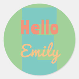 Monograma de pegatina menta moderna color de rosa