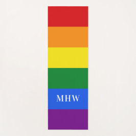 Monograma de personalizado Mat de yoga con bandera