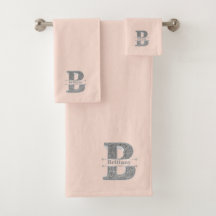 Monograma de plata inicial B personalizado Su nomb