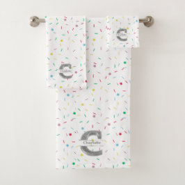 Monograma de plata inicial C personalizado Su nomb