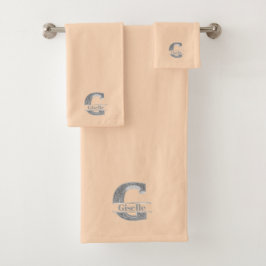 Monograma de plata inicial G personalizado Su nomb