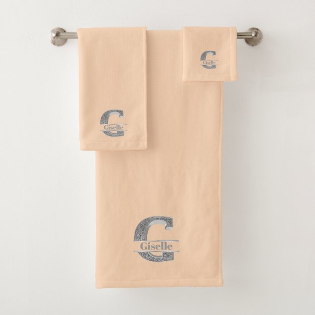 Monograma de plata inicial G personalizado Su nomb (In situ)