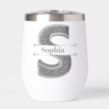 Monograma De Plata Inicial Personalizado Su Nombre