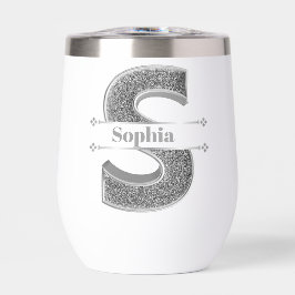 Monograma De Plata Inicial Personalizado Su Nombre