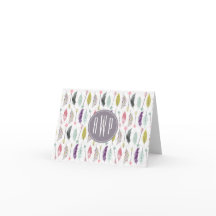 Monograma de plumas y flechas