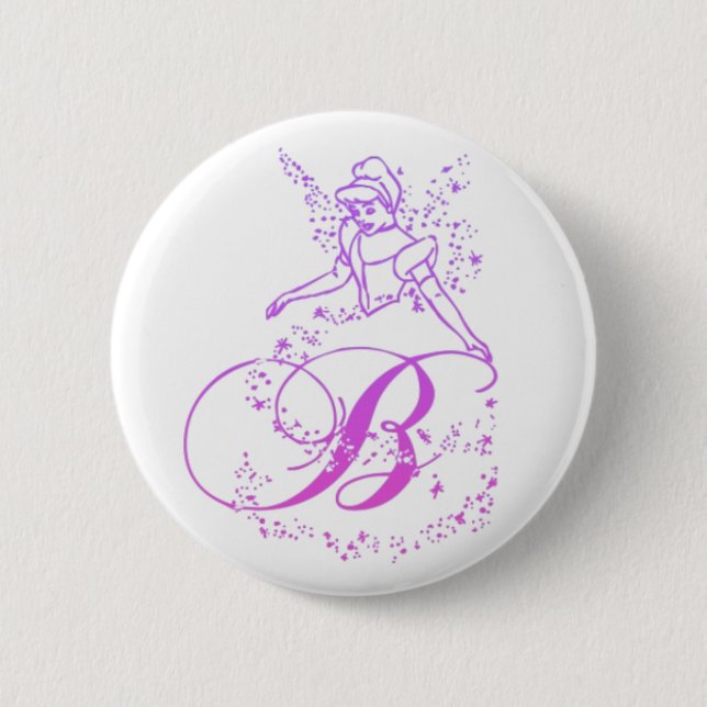 Monograma de princesa de hadas - botón B (Anverso)