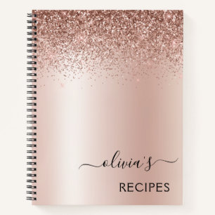 Monograma de Purpurina rosa Rubor Rosa de libros d