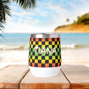 Monograma de rasta verde rojo amarillo ocre verifi